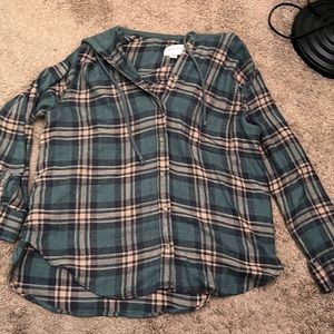 American eagle hooded flannel